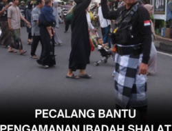 Pecalang Kawal Shalat Idul Fitri di Lapangan Lumintang Denpasar