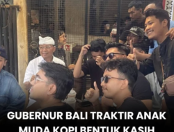 Rayakan Tumpek Krulut, Gubernur Bali Traktir 1.000 Gelas Kopi untuk Anak Muda sebagai Wujud Kasih Sayang dan Semangat Harmoni