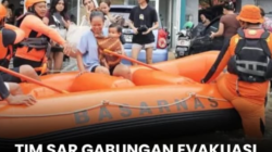 Tim SAR Gabungan Evakuasi 12 Korban Banjir di Jalan Dewi Sri Akibat Cuaca Ekstrem di Badung